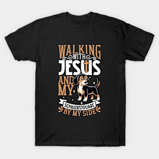 Jesus and dog - Schiller Hound T-Shirt